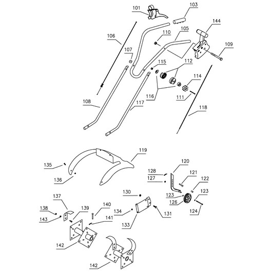 Фрезы, рукоятки управления Champion BC4401